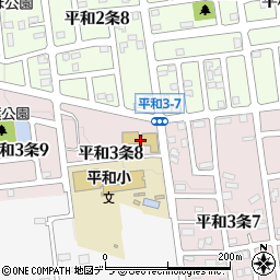 北海道札幌市西区平和３条8丁目1-1周辺の地図
