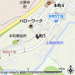 北海道夕張市本町5丁目28周辺の地図