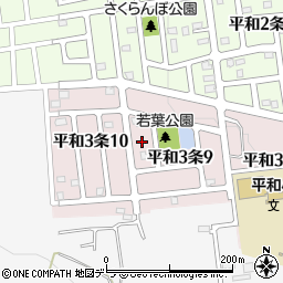 北海道札幌市西区平和３条9丁目4周辺の地図