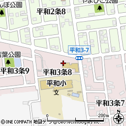 北海道札幌市西区平和３条8丁目1周辺の地図