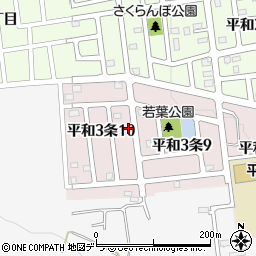 北海道札幌市西区平和３条10丁目2-16周辺の地図