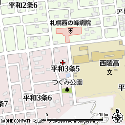 北海道札幌市西区平和３条5丁目1周辺の地図