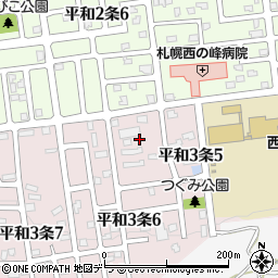 北海道札幌市西区平和３条6丁目7周辺の地図