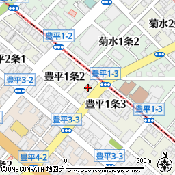 北海道札幌市豊平区豊平１条2丁目2-7周辺の地図