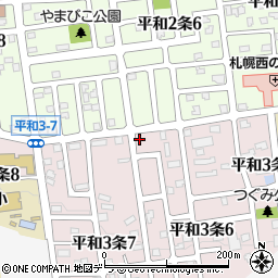 北海道札幌市西区平和３条6丁目1-36周辺の地図