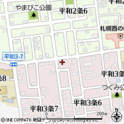 北海道札幌市西区平和３条6丁目1-37周辺の地図