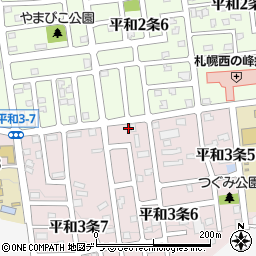 北海道札幌市西区平和３条6丁目1-39周辺の地図
