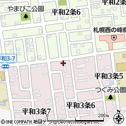 北海道札幌市西区平和３条6丁目1-40周辺の地図