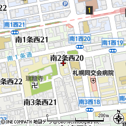 北海道札幌市中央区南２条西20丁目2周辺の地図
