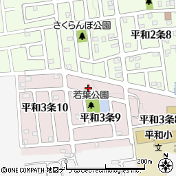 北海道札幌市西区平和３条9丁目1-8周辺の地図