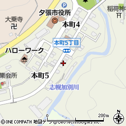 北海道夕張市本町5丁目36周辺の地図