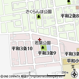 北海道札幌市西区平和３条9丁目1-9周辺の地図