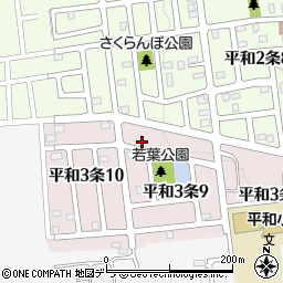 北海道札幌市西区平和３条9丁目1-10周辺の地図