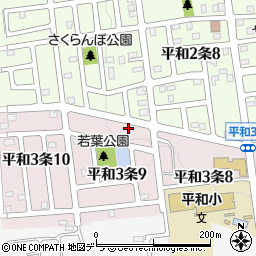 北海道札幌市西区平和３条9丁目1-21周辺の地図