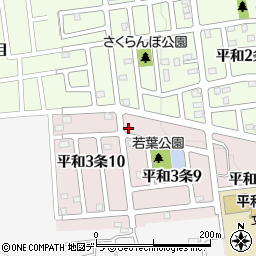 北海道札幌市西区平和３条9丁目1-12周辺の地図