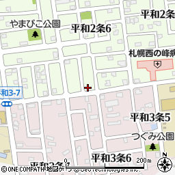 北海道札幌市西区平和２条6丁目5-13周辺の地図