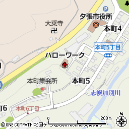 北海道夕張市本町5丁目5周辺の地図