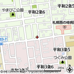 北海道札幌市西区平和２条6丁目5-8周辺の地図