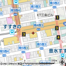 北海道 増毛町魚鮮水産 すすきの駅第3グリーンビル店周辺の地図