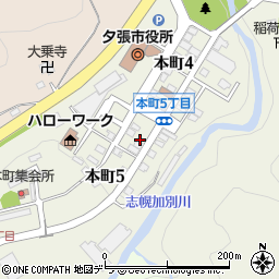 北海道夕張市本町5丁目24周辺の地図