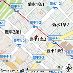 北海道札幌市豊平区豊平１条2丁目1周辺の地図