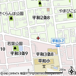 北海道札幌市西区平和２条8丁目5-3周辺の地図
