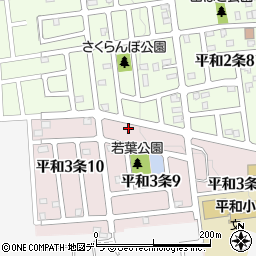 北海道札幌市西区平和３条9丁目1-16周辺の地図