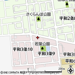 北海道札幌市西区平和３条9丁目1-15周辺の地図