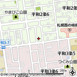北海道札幌市西区平和２条6丁目5-14周辺の地図