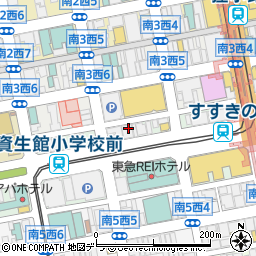 肉寿司&海鮮 かわらや 札幌すすきの店周辺の地図