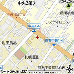 餃子の王将白石中央店周辺の地図