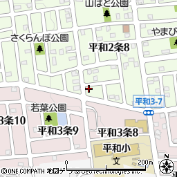 北海道札幌市西区平和２条8丁目5-12周辺の地図