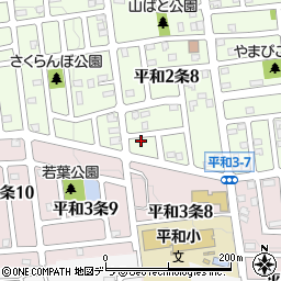 北海道札幌市西区平和２条8丁目5-13周辺の地図