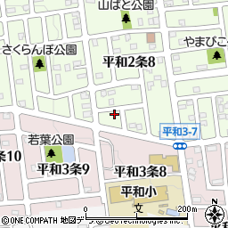 北海道札幌市西区平和２条8丁目5-15周辺の地図