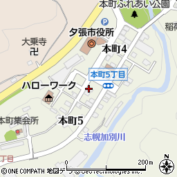 北海道新聞社夕張支局周辺の地図
