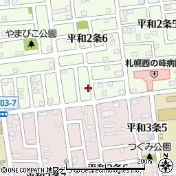 北海道札幌市西区平和２条6丁目5-6周辺の地図