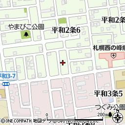 北海道札幌市西区平和２条6丁目5-17周辺の地図