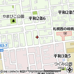 北海道札幌市西区平和２条6丁目5-5周辺の地図