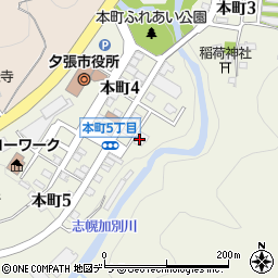 北海道夕張市本町4丁目80周辺の地図