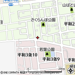 北海道札幌市西区平和２条9丁目8-16周辺の地図