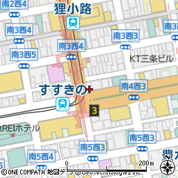 カレーハウスＣｏＣｏ壱番屋中央区すすきの店周辺の地図