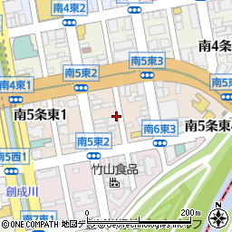 北海道札幌市中央区南５条東周辺の地図