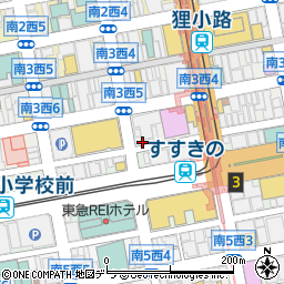 薄利多賣半兵ヱ 札幌すすきの ロビンソン向かいかつや隣2階店周辺の地図