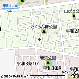 北海道札幌市西区平和２条9丁目8-7周辺の地図