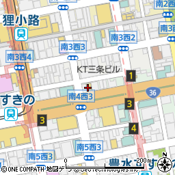 北海道かに将軍 札幌本店周辺の地図