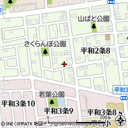 北海道札幌市西区平和２条9丁目4-12周辺の地図