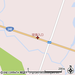 空港入口周辺の地図