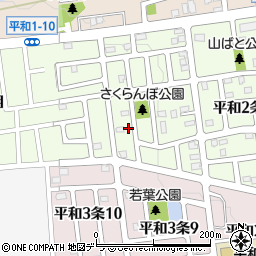 北海道札幌市西区平和２条9丁目8-6周辺の地図