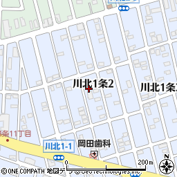 北海道札幌市白石区川北１条周辺の地図