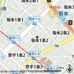 リパーク札幌菊水１条２丁目第２駐車場周辺の地図